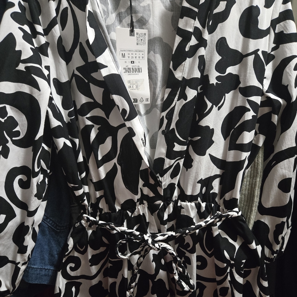 Black and White Floral Dress